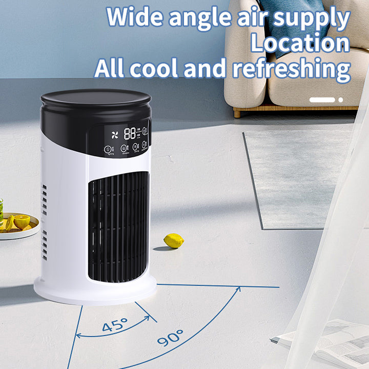 Portable Desktop Air Cooler, Mini Fan with Humidifier & 3-Speed Cooling