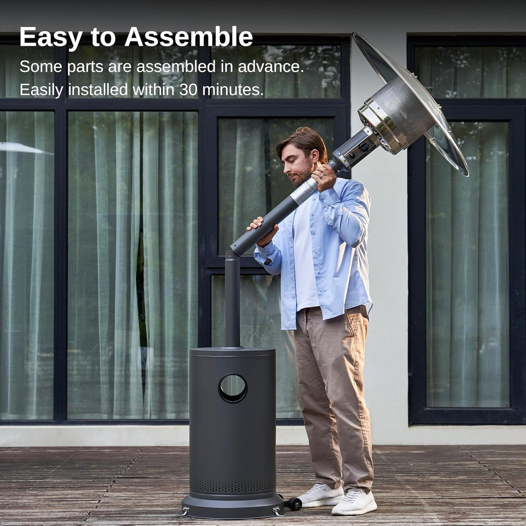 48000 BTU Patio Heater for Outdoor Use, Round Table Design