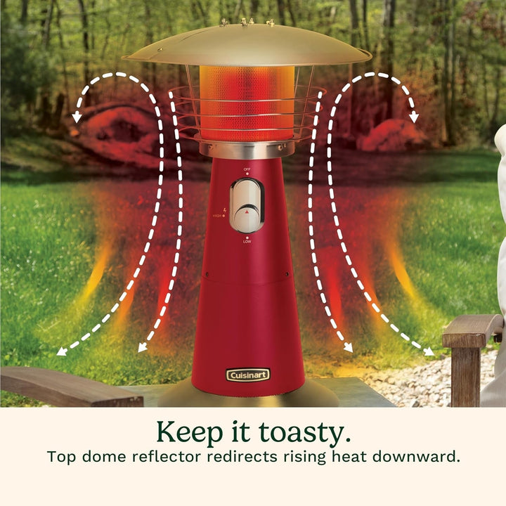 11000 BTU COH - 513 Tabletop Propane Patio Heater, Compact Outdoor Heater, Red - UFOHEATERS