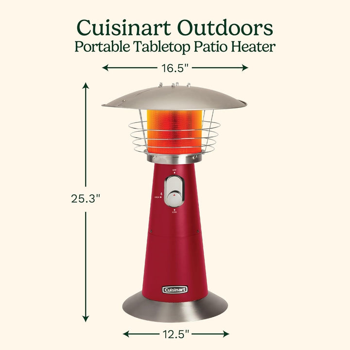 11000 BTU COH - 513 Tabletop Propane Patio Heater, Compact Outdoor Heater, Red - UFOHEATERS