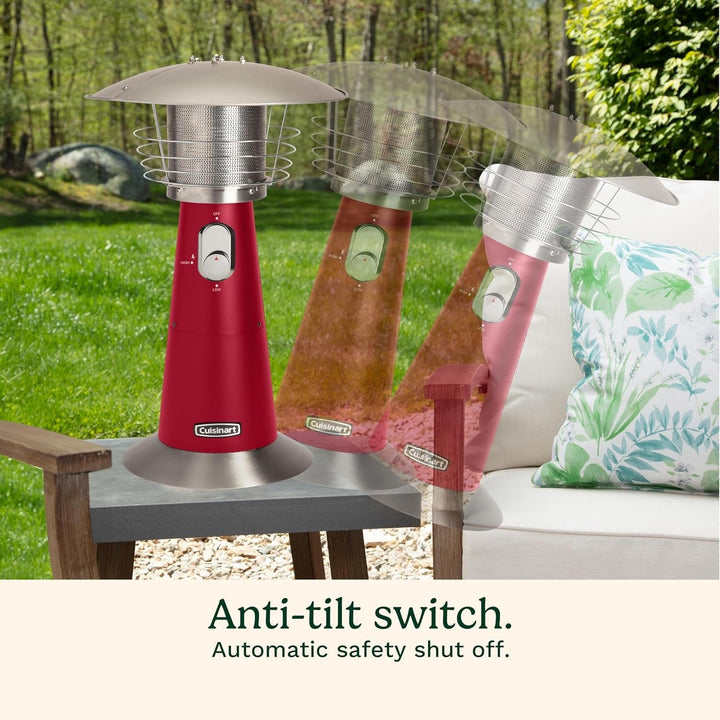 11000 BTU COH - 513 Tabletop Propane Patio Heater, Compact Outdoor Heater, Red - UFOHEATERS