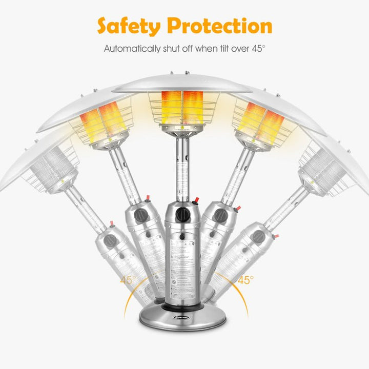 11000 BTU Tabletop Propane Patio Heater, Portable Flame Design - UFOHEATERS