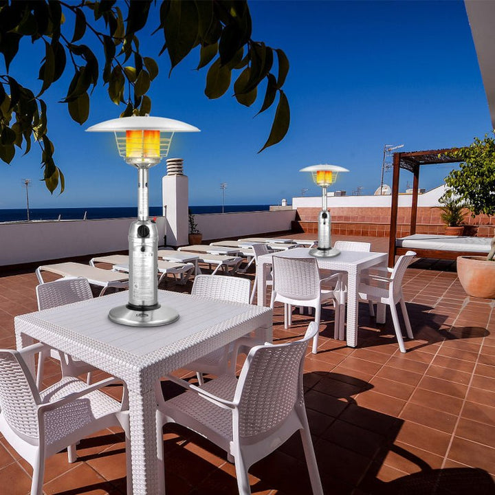 11000 BTU Tabletop Propane Patio Heater, Portable Flame Design - UFOHEATERS
