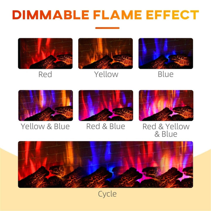 1400W Electric Fireplace Heater, Flame Effect, Freestanding or Wall Mount - UFOHEATERS