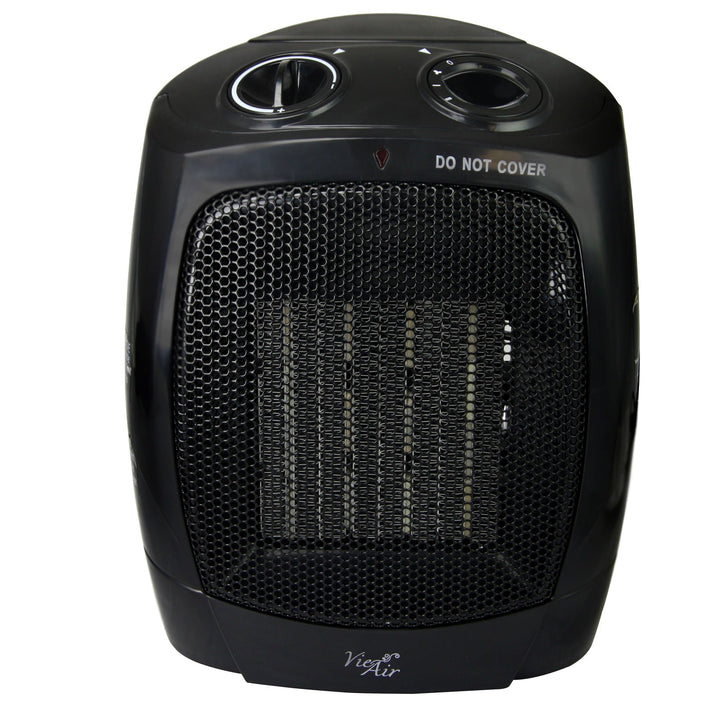 1500W Ceramic Heater with 2 Settings, Compact Black Office Heater - UFOHEATERS