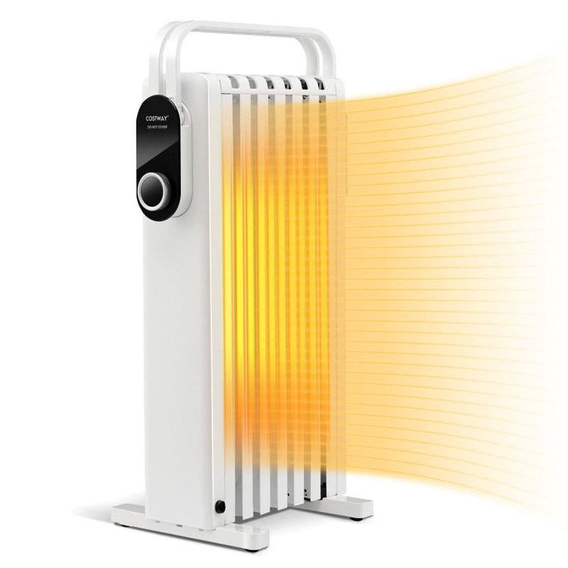 1500W Oil - Filled Radiator Space Heater with Foldable Handle, Portable Electric Heater - UFOHEATERS