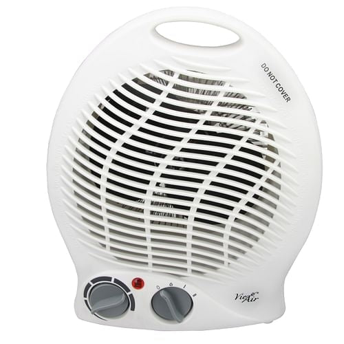 1500W Portable Fan Heater, 2 Settings, White Home Model - UFOHEATERS