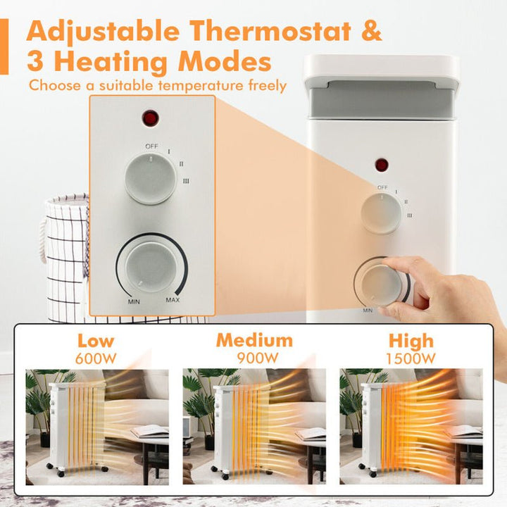 1500W Portable Space Heater with Humidification Box, Quiet Indoor Use - UFOHEATERS