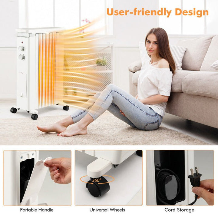 1500W Portable Space Heater with Humidification Box, Quiet Indoor Use - UFOHEATERS
