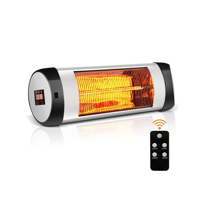 1500W Wall - Mounted Electric Patio Infrared Heater with Remote, Weatherproof Design - UFOHEATERS