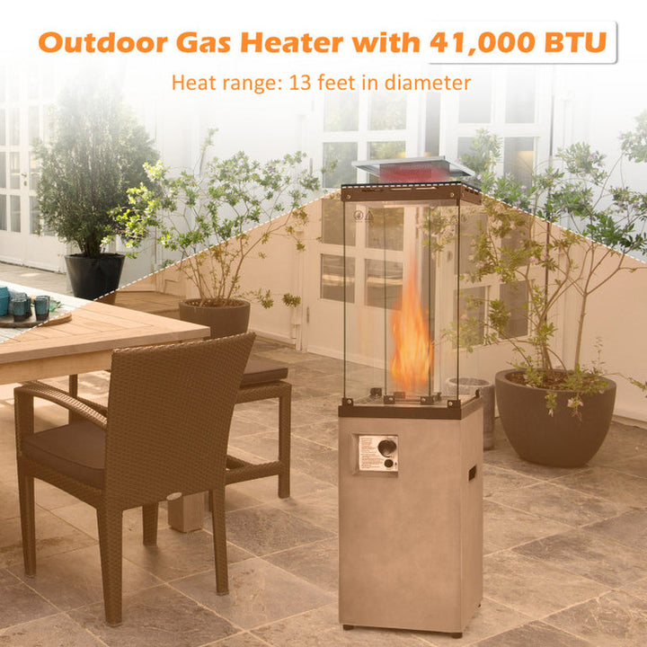 41000 BTU Propane Patio Heater with Metal Hood, Outdoor Use