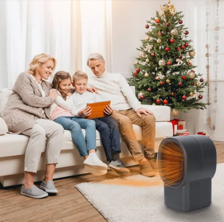 500W Mini Desktop Electric Space Heater, Personal Portable Fan Style