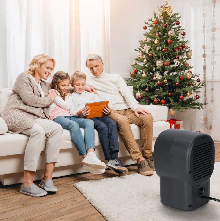 500W Mini Desktop Electric Space Heater, Personal Portable Fan Style