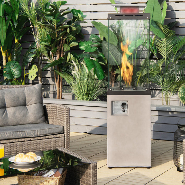 41000 BTU Propane Patio Heater with Metal Hood, Outdoor Use