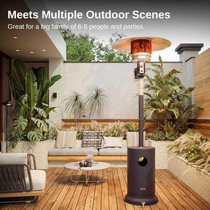 48000 BTU Outdoor Propane Patio Heater, Round Table Design