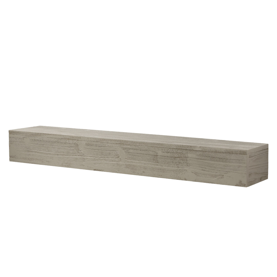 Rustic Floating Wood Mantel, Wall Shelf for Fireplaces & Home Décor