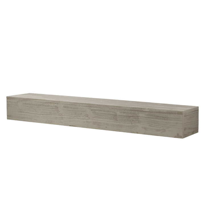 Rustic Floating Wood Mantel, Wall Shelf for Fireplaces & Home Décor