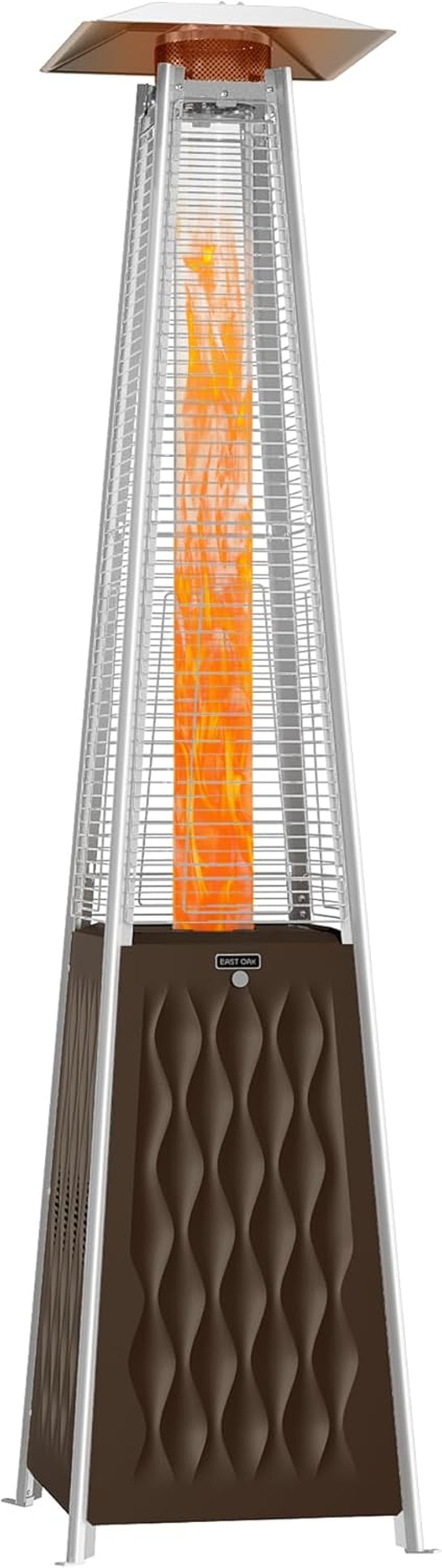 Pyramid Patio Heater, 48,000 BTU Quartz Glass Outdoor Heater