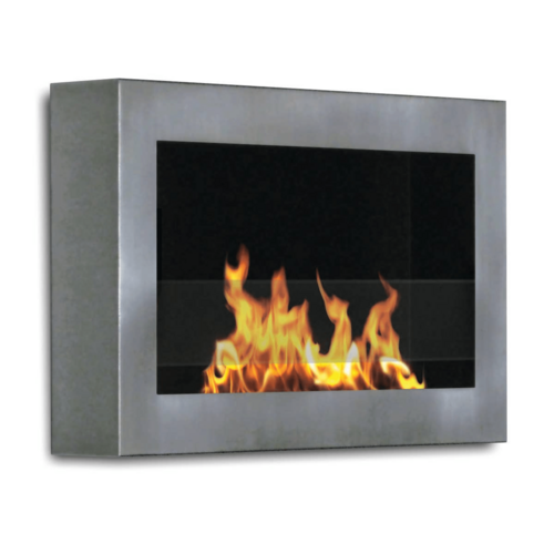 Wall-Mounted Ethanol Fireplace, Modern Soho Design, Indoor Use