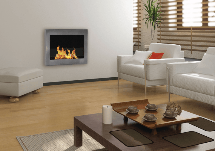 Wall-Mounted Ethanol Fireplace, Modern Soho Design, Indoor Use