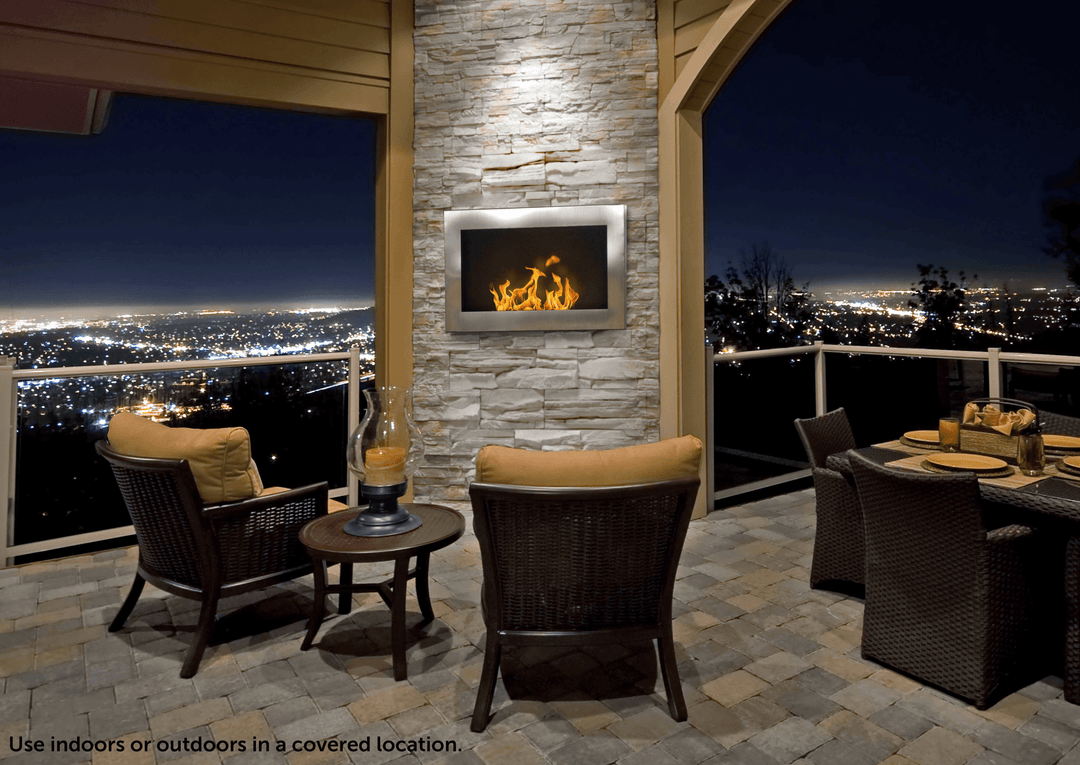 Wall-Mounted Ethanol Fireplace, Modern Soho Design, Indoor Use