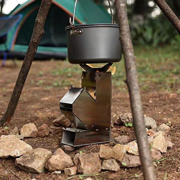 Compact Rocket Stove, Foldable Outdoor Heater, Portable for Camping & Travel
