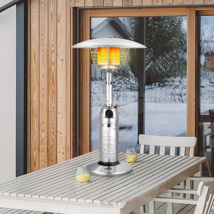 11000 BTU Tabletop Propane Patio Heater, Portable Flame Design