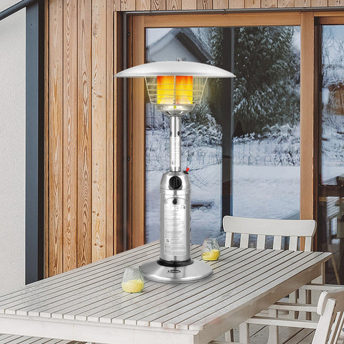 11000 BTU Tabletop Propane Patio Heater, Portable Flame Design