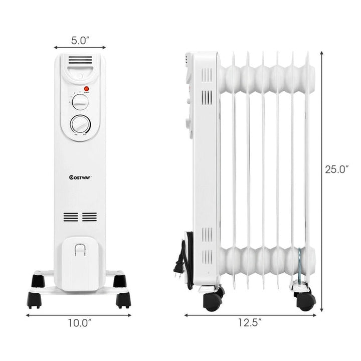 1500W Electric Space Heater, 3 Heat Settings, Safety Features