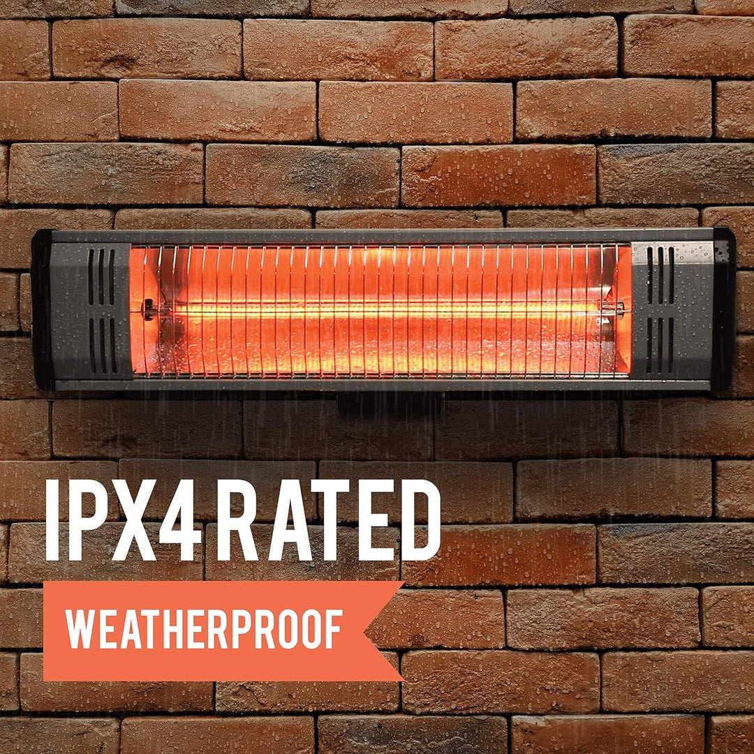 1500W Wall-Mounted Infrared Space Heater, HS-1500 OTR, Indoor/Outdoor Use