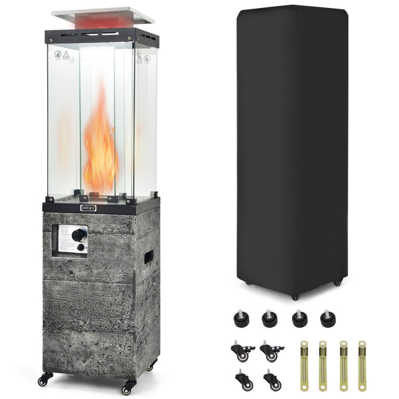 41000 BTU Propane Patio Heater with Metal Hood, Outdoor Use