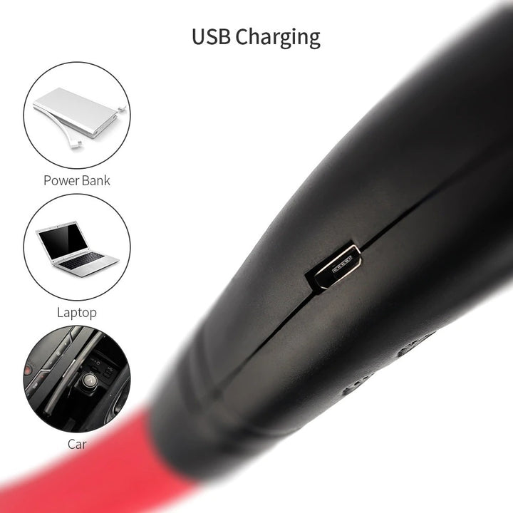 Portable Hanging Neck Fan, USB Powered, Double Head, Lights & Aroma Feature