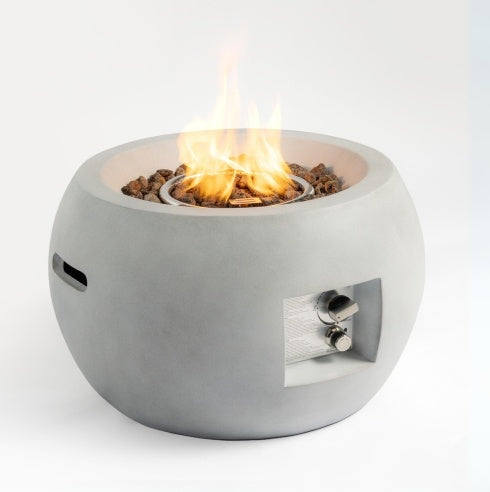Compact Streamlined Propane Fire Pit, Modern Outdoor Gas Heater