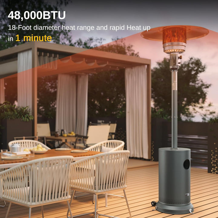 48000 BTU Patio Heater for Outdoor Use, Round Table Design