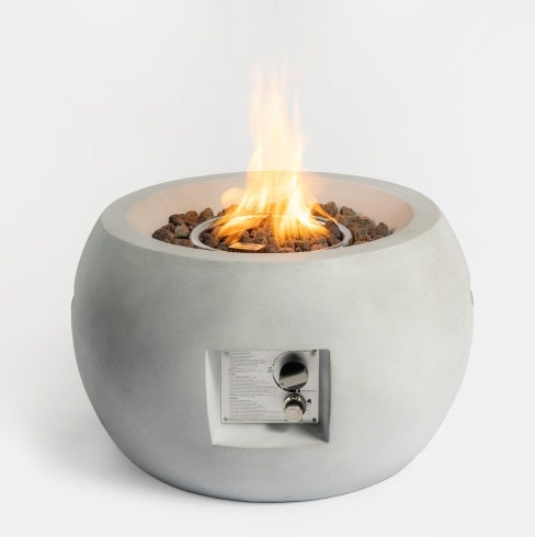 Compact Streamlined Propane Fire Pit, Modern Outdoor Gas Heater