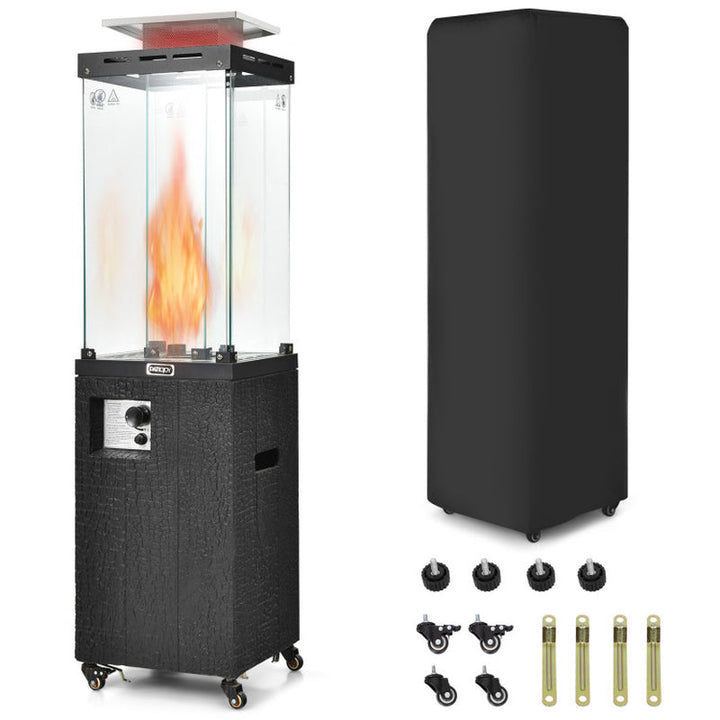 41000 BTU Propane Patio Heater with Metal Hood, Outdoor Use