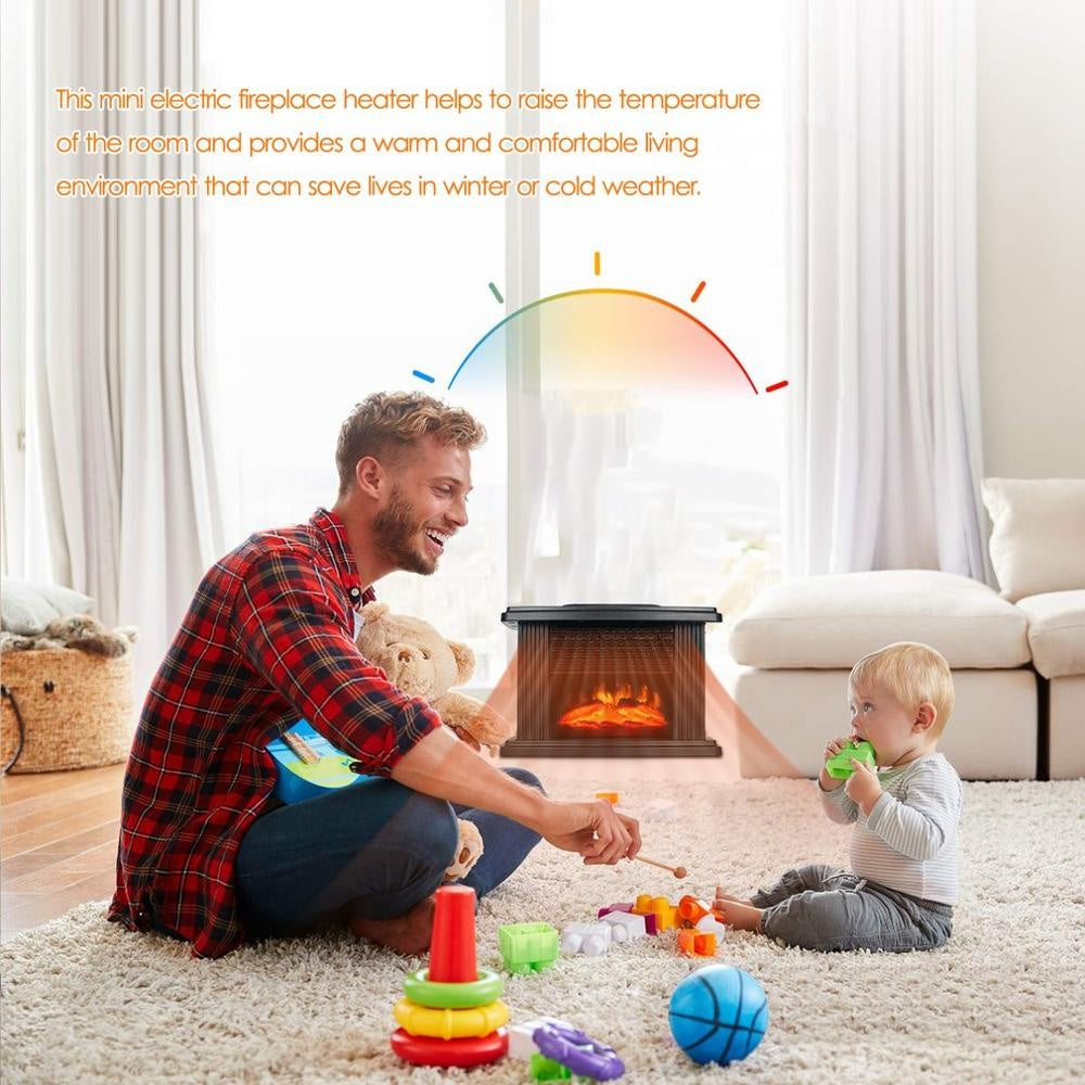 European Electric Fireplace Heater, LED Flame Effect, Stylish Indoor Heating