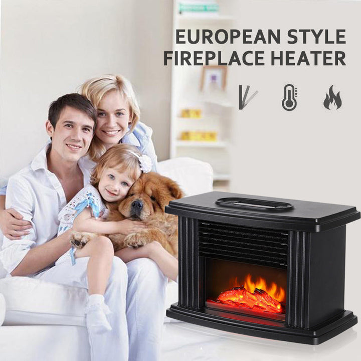 European Electric Fireplace Heater, LED Flame Effect, Stylish Indoor Heating