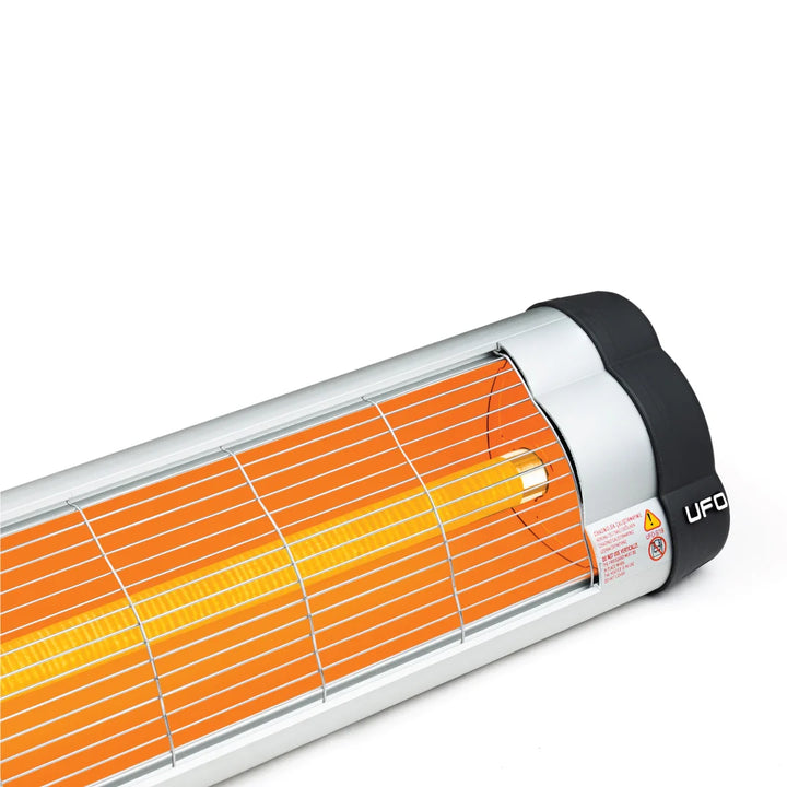 UFO Star 24, 2400-Watt Infrared Heater with Thermostat for Indoor and Outdoor Use, Silver