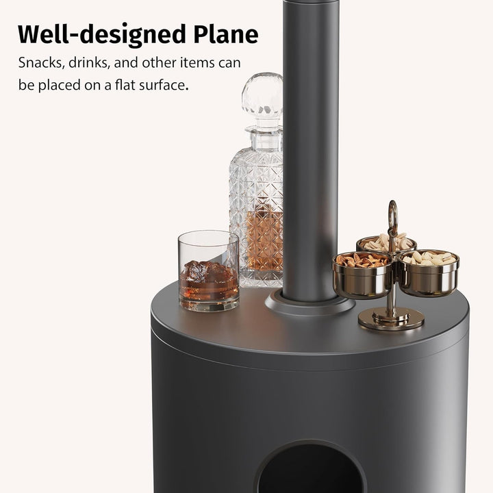 55000 BTU Propane Patio Heater, Round Table, Stainless Steel Body