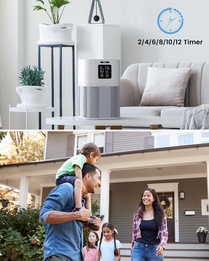 Smart Desktop Air Purifier, H13 HEPA, Auto Mode, Aroma, 169 ft² Coverage