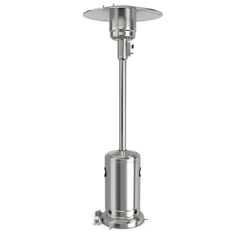 50000 BTU Stainless Steel Propane Patio Heater, Outdoor Use with Piezo Ignition
