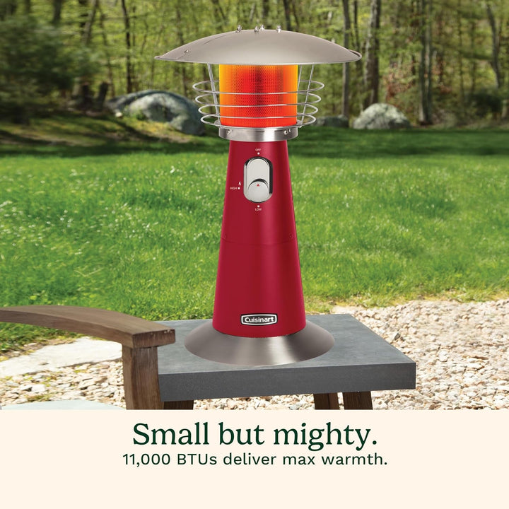 11000 BTU COH-513 Tabletop Propane Patio Heater, Compact Outdoor Heater, Red