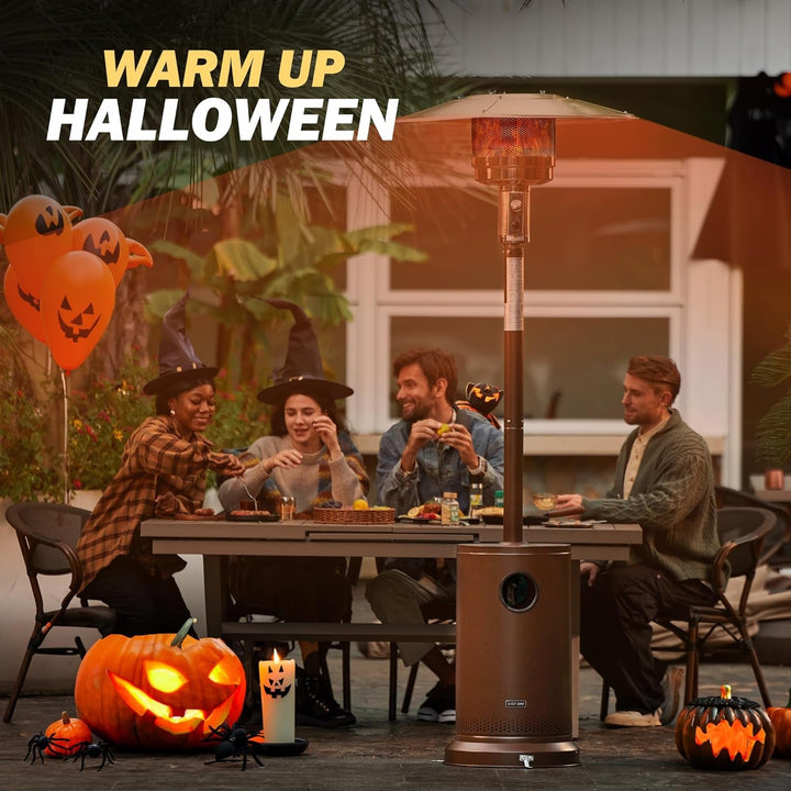 Powerful Patio Heater for Outdoor Comfort, Tall Flame Tower