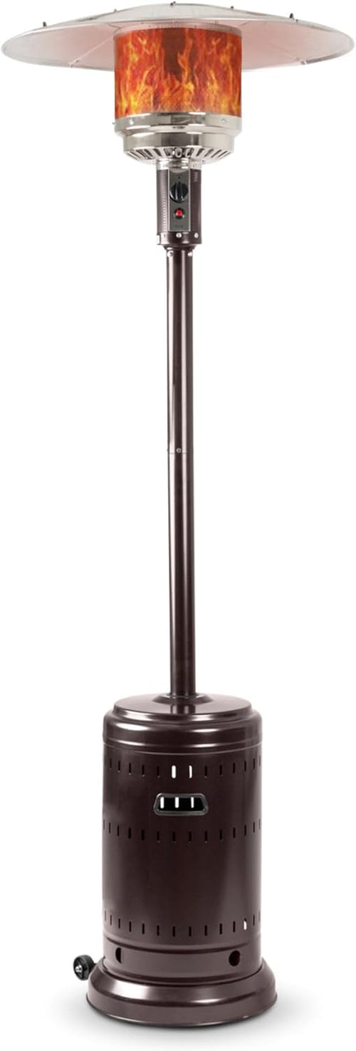 46000 BTU Commercial Outdoor Propane Patio Heater with Wheels, Havana Bronze Finish