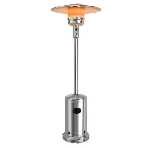 50000 BTU Stainless Steel Propane Patio Heater, Outdoor Use with Piezo Ignition