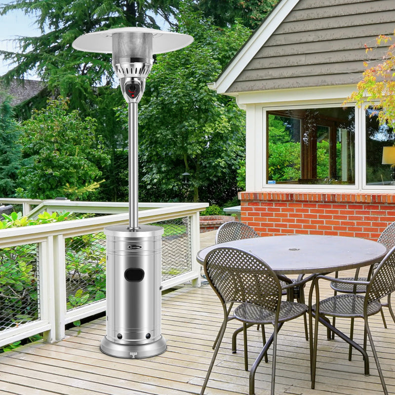 48000 BTU Outdoor Patio Heater with Simple Ignition System, Stainless Steel