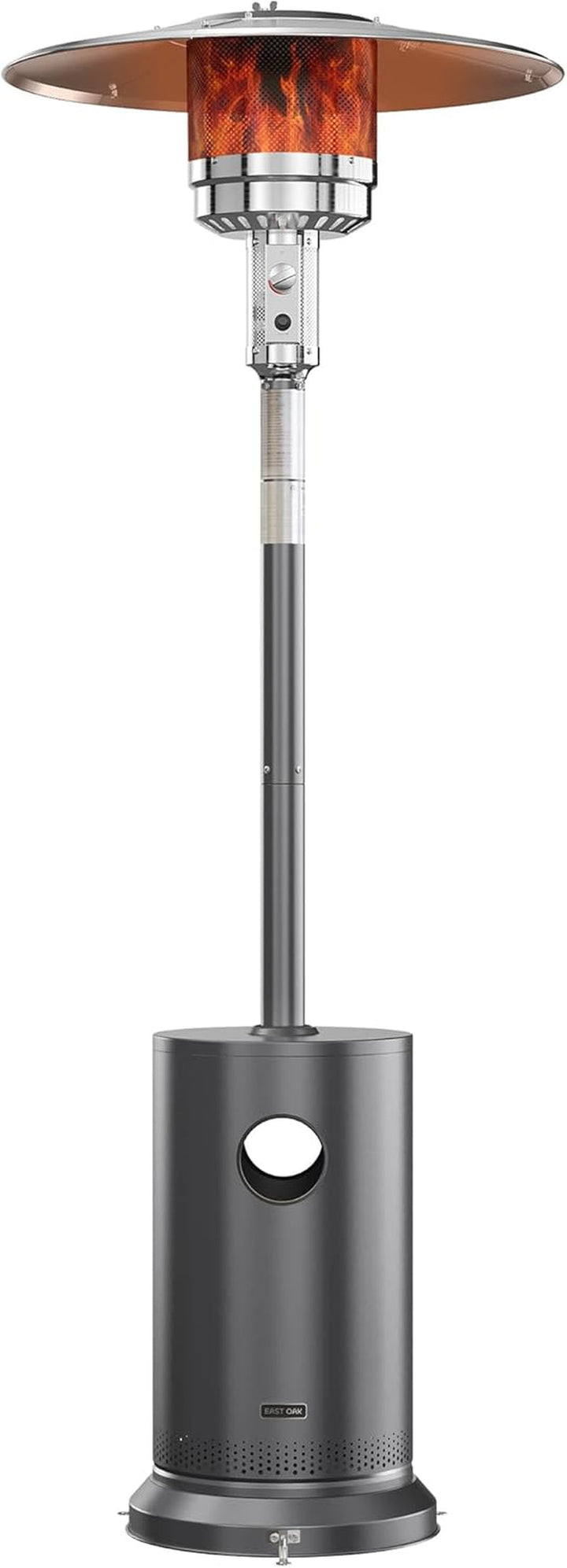 55000 BTU Propane Patio Heater, Round Table, Stainless Steel Body
