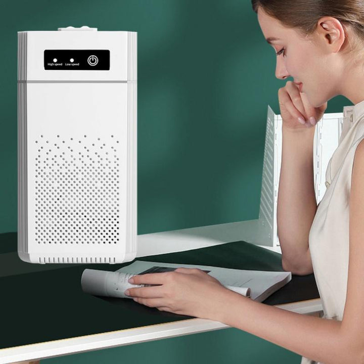 USB Air Purifier, Compact Whisper-Quiet Model, Filters Smoke, Pet Dander, VOCs
