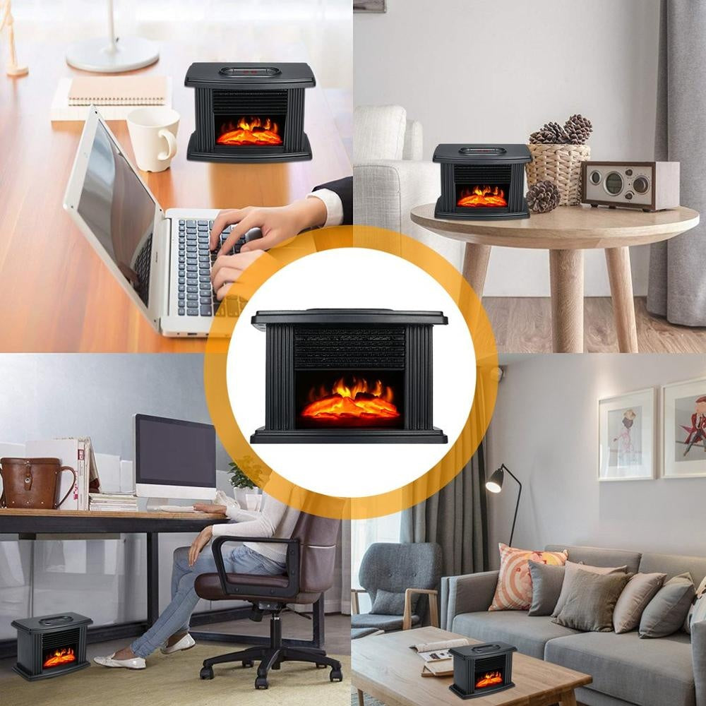 European Electric Fireplace Heater, LED Flame Effect, Stylish Indoor Heating
